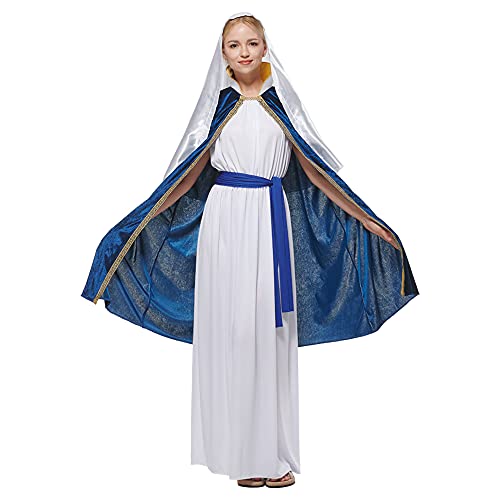 EraSpooky Erwachsene Damen Jungfrau Maria Halloween Cosplay Kostüm Osterkostüm EraSpooky Erwachsene Damen Jungfrau Maria Halloween Cosplay Kostüm Osterkostüm von EraSpooky