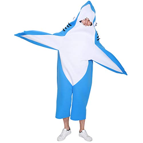 EraSpooky Erwachsene Hai Kostüm Blau Maskottchen Party Lustig Verrücktes Kleid von EraSpooky