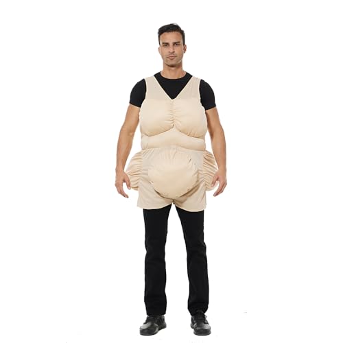 EraSpooky Erwachsene Unisex Fat Suit Lustiges The Old Chubby Halloween Kostümzubehör von EraSpooky