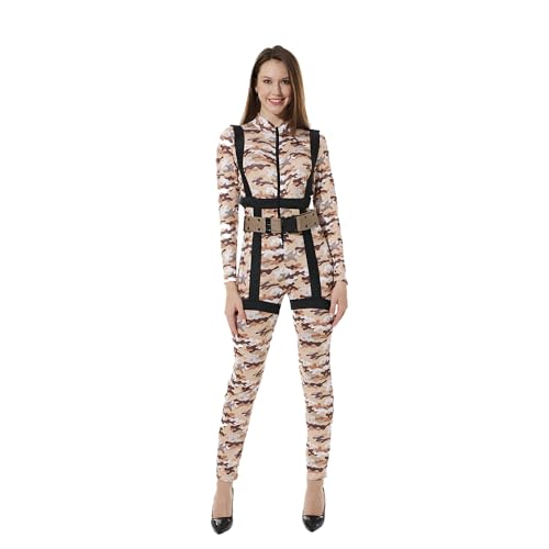 EraSpooky Fallschirmjäger-Kostüm für Damen, Militär, Camouflage, Overall mit Geschirr EraSpooky Fallschirmjäger-Kostüm für Damen, Militär, Camouflage, Overall mit Geschirr von EraSpooky