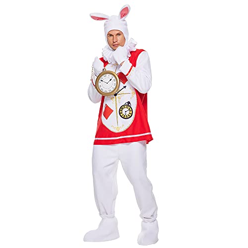 EraSpooky Hasen kostüm für Erwachsene Unisex Männer Frauen weißes Kaninchen Maskottchen Halloween Party Anzug L von EraSpooky