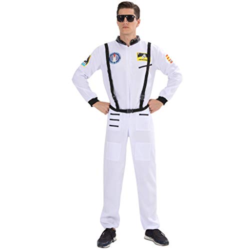 EraSpooky Herren Astronaut Raumfahrer Kostüm Faschingskostüme Cosplay Halloween Party Karneval Fastnacht Kleidung für Erwachsene von EraSpooky