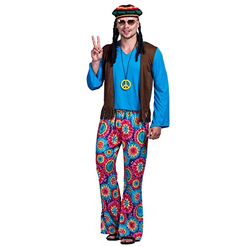 EraSpooky Herren Hippie Love Peace Kostüm für Erwachsene Party Kostüm XL von EraSpooky