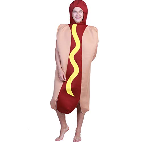 EraSpooky Herren Hot Dog Halloween Kostüm Essen Kostüm Outfit EraSpooky Herren Hot Dog Halloween Kostüm Essen Kostüm Outfit von EraSpooky