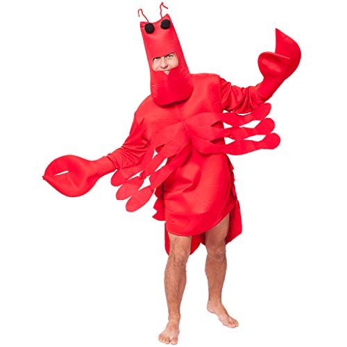 EraSpooky Herren Hummer-Kostüm für Erwachsene Karneval Halloween Fasching Overall Hut und Klauen EraSpooky Herren Hummer-Kostüm für Erwachsene Karneval Halloween Fasching Overall Hut und Klauen von EraSpooky