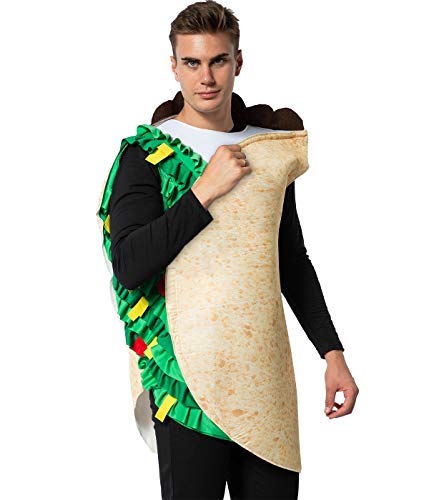 EraSpooky Lebensmittel Mexikanisches Essen Taco Kostüm Halloween Party Karneval Fastnacht Faschingskostüme für Erwachsene Herren Damen von EraSpooky