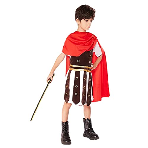 EraSpooky Mittelalterliches römisches Gladiator-Kostüm für Kinder, Halloween-Königsritter-Krieger-Kostüm für Jungen von EraSpooky