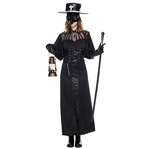 EraSpooky Pest Doktor Kostüm für Erwachsene für Halloween, Karneval, Damen Mottoparty Kleidung von EraSpooky