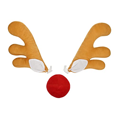 EraSpooky Set mit Weihnachtsgeweih-Ornamenten für Auto, Rentier und Rentiergeweih und Nase für Fahrzeug, Weihnachtskostüm, Rentiergeweih für alle Fahrzeuge EraSpooky Set mit Weihnachtsgeweih-Ornamenten für Auto, Rentier und Rentiergeweih und Nase für Fahrzeug, Weihnachtskostüm, Rentiergeweih für alle Fahrzeuge von EraSpooky