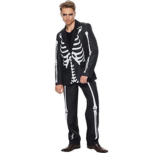 EraSpooky Totenkopf Kostüm für Erwachsene, Herren, für Halloween Party, Cosplay, Karneval, Themenparty Kleidung EraSpooky Totenkopf Kostüm für Erwachsene, Herren, für Halloween Party, Cosplay, Karneval, Themenparty Kleidung von EraSpooky