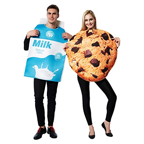 EraSpooky Unisex Milch & Keks Biskuit Kostüm Faschingskostüme Einteiler Halloween Party Karneval Fastnacht Kleid für Erwachsene Damen Herren EraSpooky Unisex Milch & Keks Biskuit Kostüm Faschingskostüme Einteiler Halloween Party Karneval Fastnacht Kleid für Erwachsene Damen Herren von EraSpooky