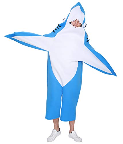 EraSpooky Unisex Tier Hai Kostüm Ausgefallene Faschingskostüme - Halloween Party Karneval Fastnacht Tierkostüm für Erwachsene Herren Damen von EraSpooky