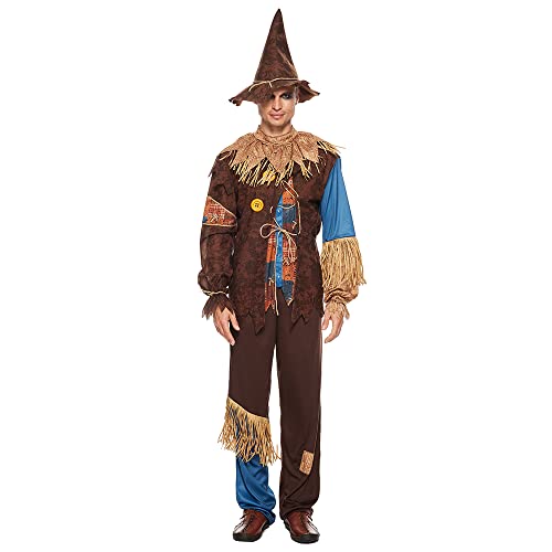 EraSpooky Vogelscheuchen Kostüm für Erwachsene Männer für Halloween, Karneval, Motto Party Kleidung für Männer und Damen, Halloween Kostüm für Paare EraSpooky Vogelscheuchen Kostüm für Erwachsene Männer für Halloween, Karneval, Motto Party Kleidung für Männer und Damen, Halloween Kostüm für Paare von EraSpooky
