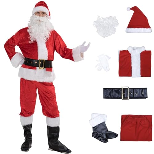 EraSpooky Weihnachten Erwachsene Deluxe Samt Weihnachtsmann Kostüm Anzug EraSpooky Weihnachten Erwachsene Deluxe Samt Weihnachtsmann Kostüm Anzug von EraSpooky