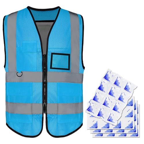 Ercoiong Kühlweste reflektierende Streifen feine Mesh -Kühljacke mit Eisbeutel für Outdoor -Fischerei -Fischerei -Gartensportarten im Freien Ercoiong Kühlweste reflektierende Streifen feine Mesh -Kühljacke mit Eisbeutel für Outdoor -Fischerei -Fischerei -Gartensportarten im Freien von Ercoiong