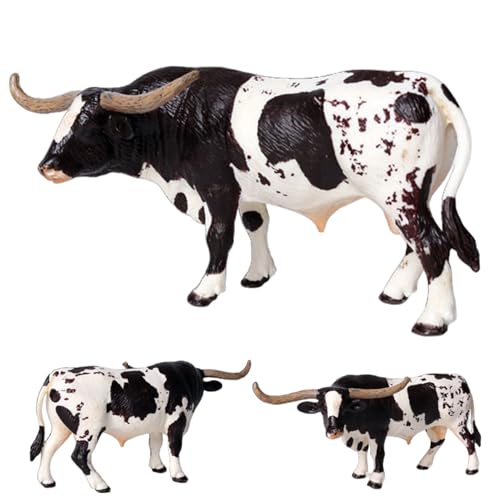 Ercoiong Kuhfigur, künstliche und realistische Texas Kuhstatue, 6x3x2 Zoll Spielzeug, pädagogischer und dekorativer Plastik, Geschenke für Kinder Ercoiong Kuhfigur, künstliche und realistische Texas Kuhstatue, 6x3x2 Zoll Spielzeug, pädagogischer und dekorativer Plastik, Geschenke für Kinder von Ercoiong