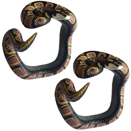 Ercoiong Schlangenarmband, 2pcs falsche Schlangenkette Armband Realistische Handgelenk Band beängstigend für Frauen Männer simulierte Form Neuheit Geschenke für Urlaub Party Kette von Ercoiong