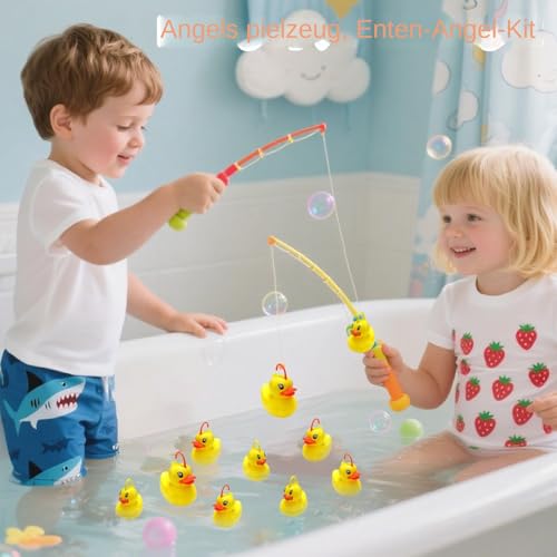 Erconsso Angelspiel Für Wasser - Angelspiel Für Wasser - Interaktives Wasserspielzeug Mit Enten Für Aktive Draußen Am Teich Und Im Garten Erconsso Angelspiel Für Wasser - Angelspiel Für Wasser - Interaktives Wasserspielzeug Mit Enten Für Aktive Draußen Am Teich Und Im Garten von Erconsso