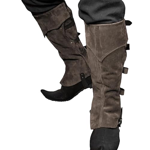 Erconsso Kostüm-Stiefelüberzüge, Vintage-Stil, verstellbare Stiefelüberzüge, Kostümbekleidung für Cosplay, Goth-Party, Foto, Renaissance, Urlaub, Herbst, Festival, Bühnenaufführung von Erconsso