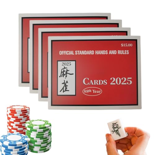 Erconsso Mahjong 2025 Karten - 4er Set Für Mahjong Partien,Tragbares Zubehör Zur Punkteverwaltung Aufbewahrung Sammlung Lesen Erconsso Mahjong 2025 Karten - 4er Set Für Mahjong Partien,Tragbares Zubehör Zur Punkteverwaltung Aufbewahrung Sammlung Lesen von Erconsso