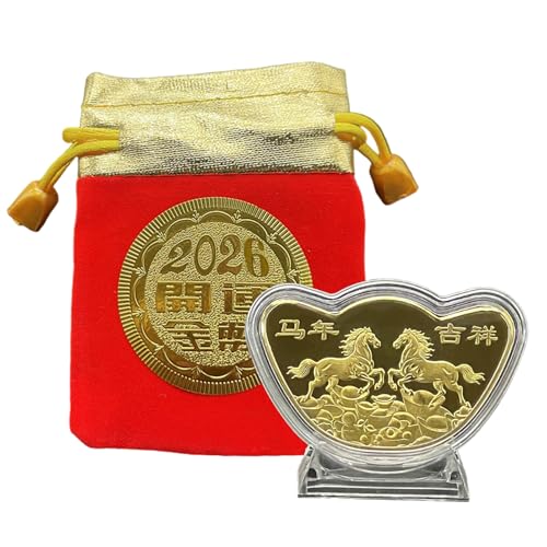 Erconsso Seltene Münze - Jahr des Pferdes Chinesische Münze | Charm Geschenk Für Reichtum Und Erfolg Erinnerungsstück Deko Für Haus Party Festliches Sammlerstück Zu Neujahr Frühlingsfest Für Kinder Erconsso Seltene Münze - Jahr des Pferdes Chinesische Münze | Charm Geschenk Für Reichtum Und Erfolg Erinnerungsstück Deko Für Haus Party Festliches Sammlerstück Zu Neujahr Frühlingsfest Für Kinder von Erconsso