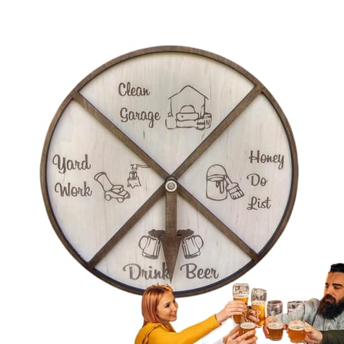 Erconsso Spinner Wheel Spiel - Unterhaltsames Trinkspiel Für Erwachsene | Interaktive Holz-Drehscheibe Für Familenabende Und Festliche Feiern Erconsso Spinner Wheel Spiel - Unterhaltsames Trinkspiel Für Erwachsene | Interaktive Holz-Drehscheibe Für Familenabende Und Festliche Feiern von Erconsso