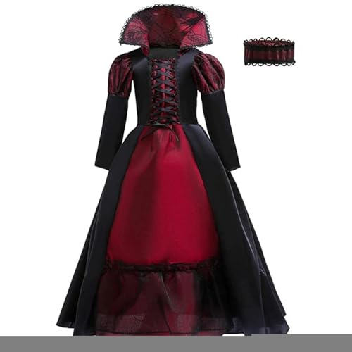 Erconsso Vampir für Mädchen,Halloween Königliches Vampir Kostüm Set für Kinder - Gruseliges Halloween Outfit für Kinder als Foto Requisite für Auftritte Partys Geisterhaus Schule und Cosplay Erconsso Vampir für Mädchen,Halloween Königliches Vampir Kostüm Set für Kinder - Gruseliges Halloween Outfit für Kinder als Foto Requisite für Auftritte Partys Geisterhaus Schule und Cosplay von Erconsso