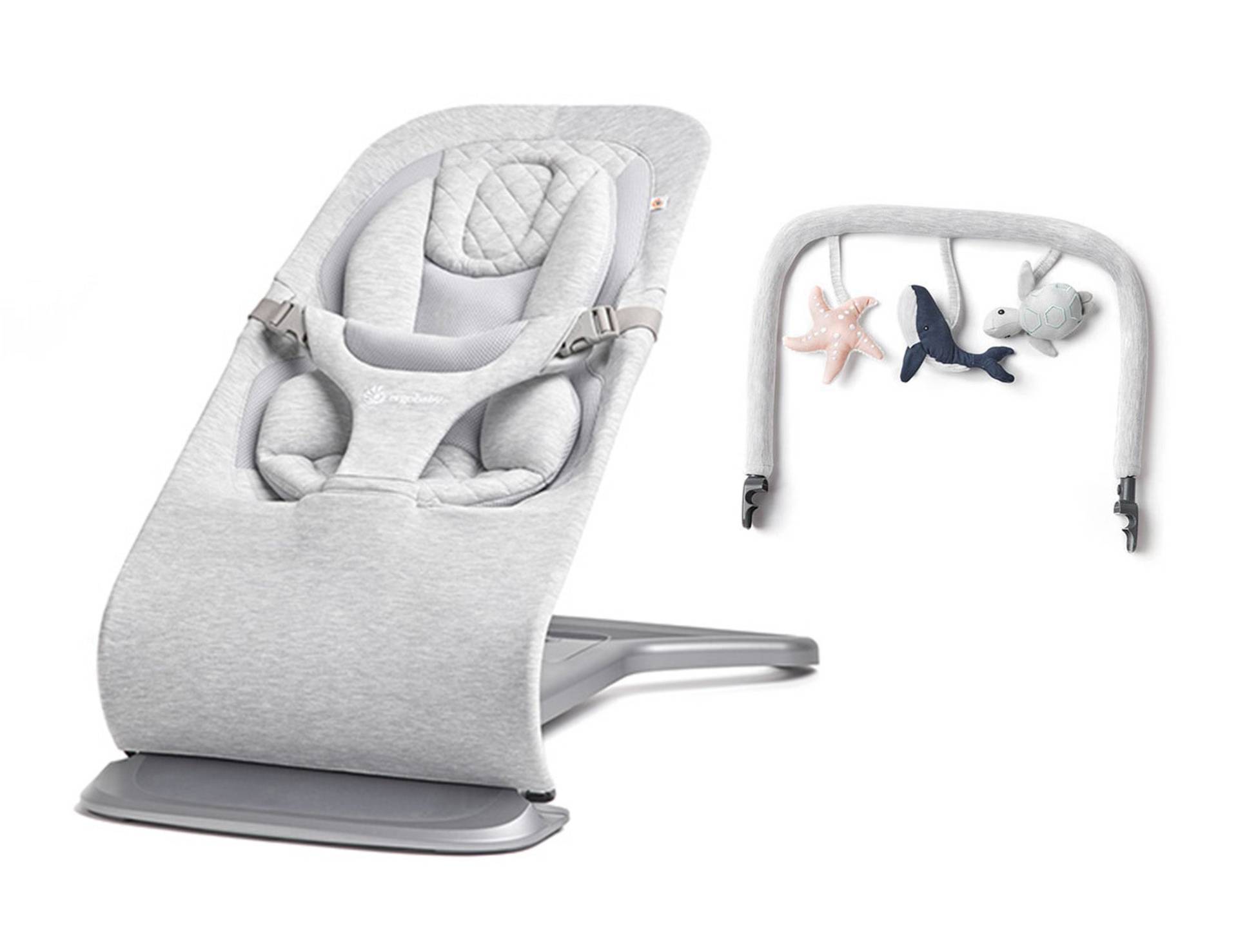 Ergobaby Evolve 3-in-1 Babywippe inkl. Spielbogen, Light Grey Ergobaby Evolve 3-in-1 Babywippe inkl. Spielbogen, Light Grey von Ergobaby