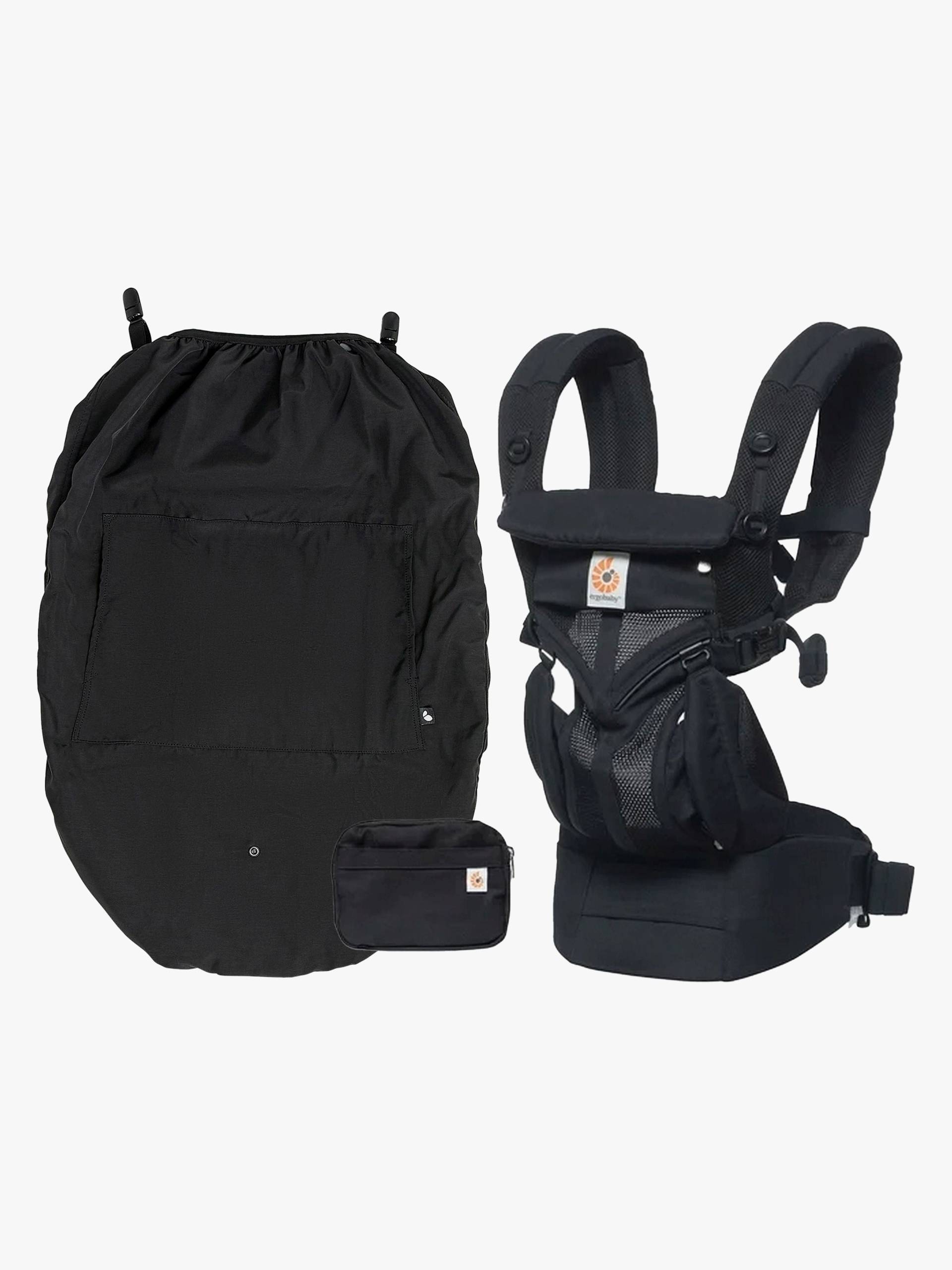 Ergobaby Omni 360 Cool Air Babytrage inkl. Regenüberzug, Schwarz von Ergobaby