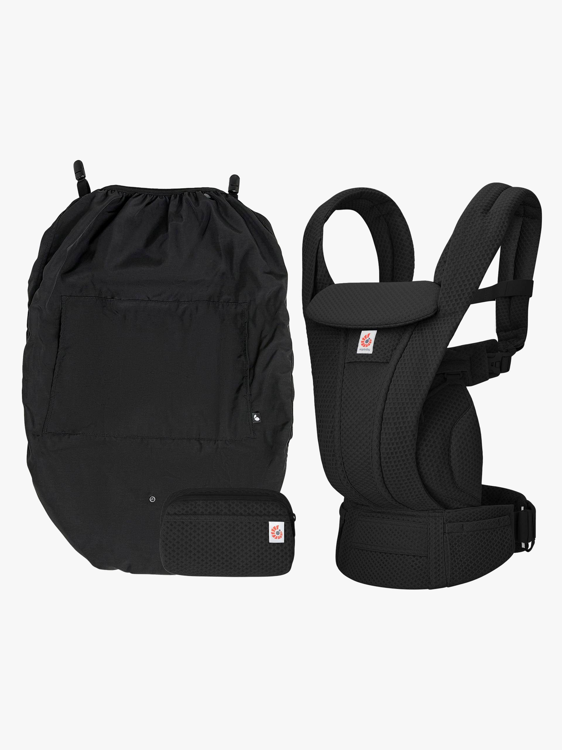 Ergobaby Omni Deluxe Babytrage Mesh inkl. Regenüberzug, Onyx Black von Ergobaby