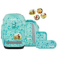 ERGOBAG 01298-90393-10 Schulranzen-Set ReitBärtraum pack, Blau, Türkis von Ergobag