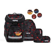 ERGOBAG 01510-90108-10 Schulranzen-Set TaekBärdo cubo, Rot, Grau von Ergobag