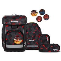 ERGOBAG 01518-90108-10 Schulranzen-Set TaekBärdo cubo light, Rot, Grau von Ergobag
