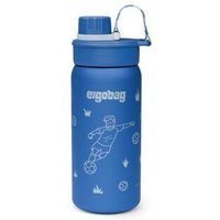 ERGOBAG 01627-30243-10 Edelstahl Trinkflasche Fußball, Blau von Ergobag