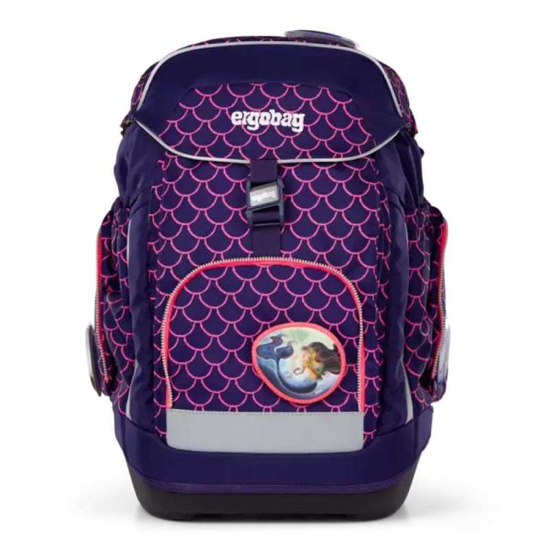 ERGOBAG Schulrucksack Set 6 tlg MAXI für Mädchen, Ergobag Designs PerlentauchBär von Ergobag