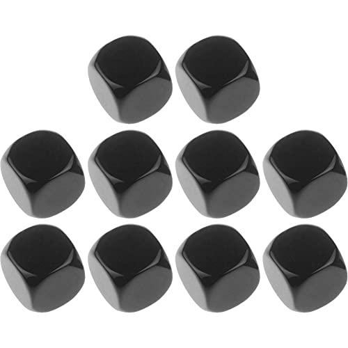 16 Mm Leere Schwarze Würfel -Set -acryl -rundkuppelwürfel Für Spiel, Party, Spaß, DIY -Aufkleber Und Mathematikunterricht von Ericetion