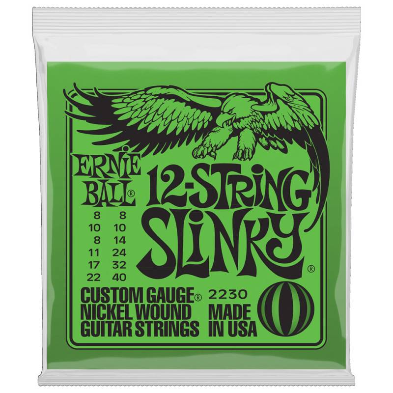 Ernie Ball 12-String Slinky 2230 .008-040 Saiten E-Gitarre von Ernie Ball