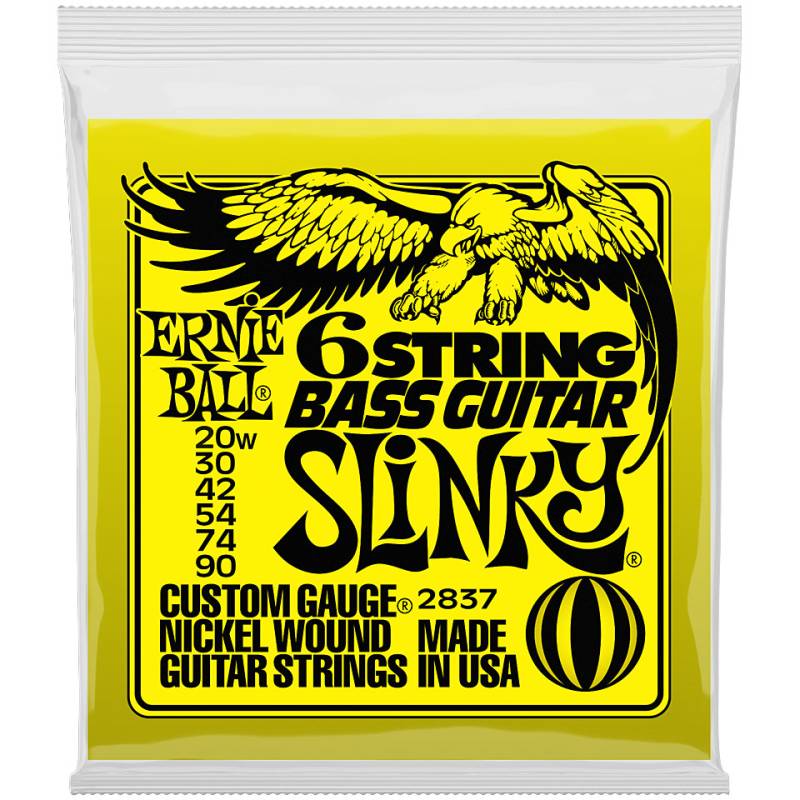 Ernie Ball 6-String Bass Slinky 2837 .020-090 Saiten E-Gitarre von Ernie Ball