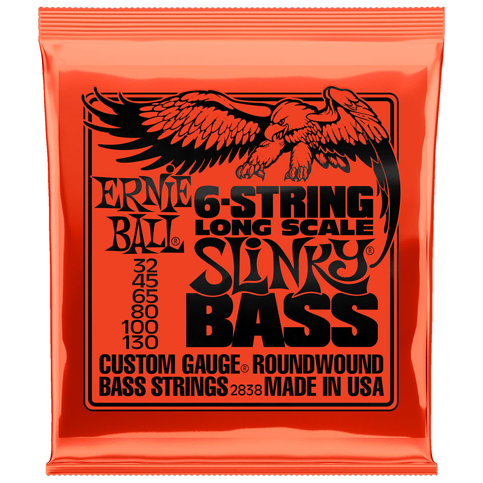 Ernie Ball Slinky Long Scale 6-String 2838 .032-130 Saiten E-Bass Ernie Ball Slinky Long Scale 6-String 2838 .032-130 Saiten E-Bass von Ernie Ball