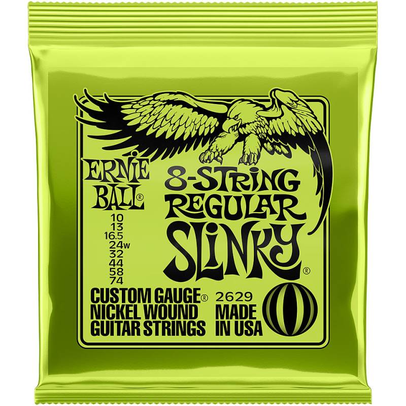 Ernie Ball 8-String Regular Slinky EB2621 .010-074 Saiten E-Gitarre von Ernie Ball