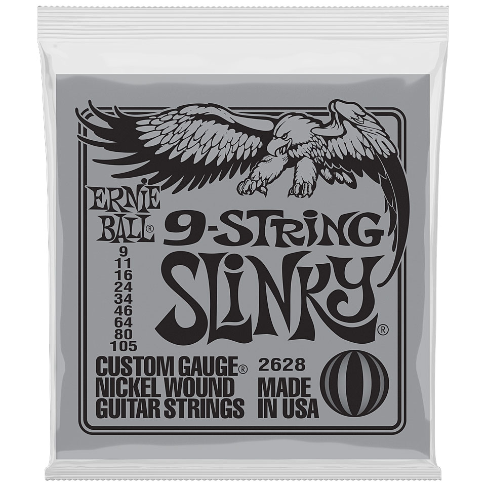 Ernie Ball 9 String Slinky EB2628 .010-105 Saiten E-Gitarre Ernie Ball 9 String Slinky EB2628 .010-105 Saiten E-Gitarre von Ernie Ball