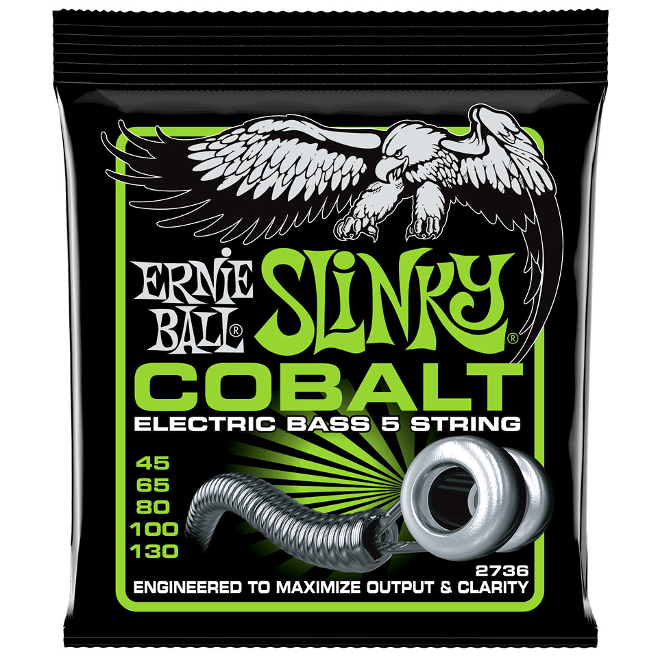 Ernie Ball Slinky Cobalt Bass 5 String 2736 .045-130 Saiten E-Bass Ernie Ball Slinky Cobalt Bass 5 String 2736 .045-130 Saiten E-Bass von Ernie Ball
