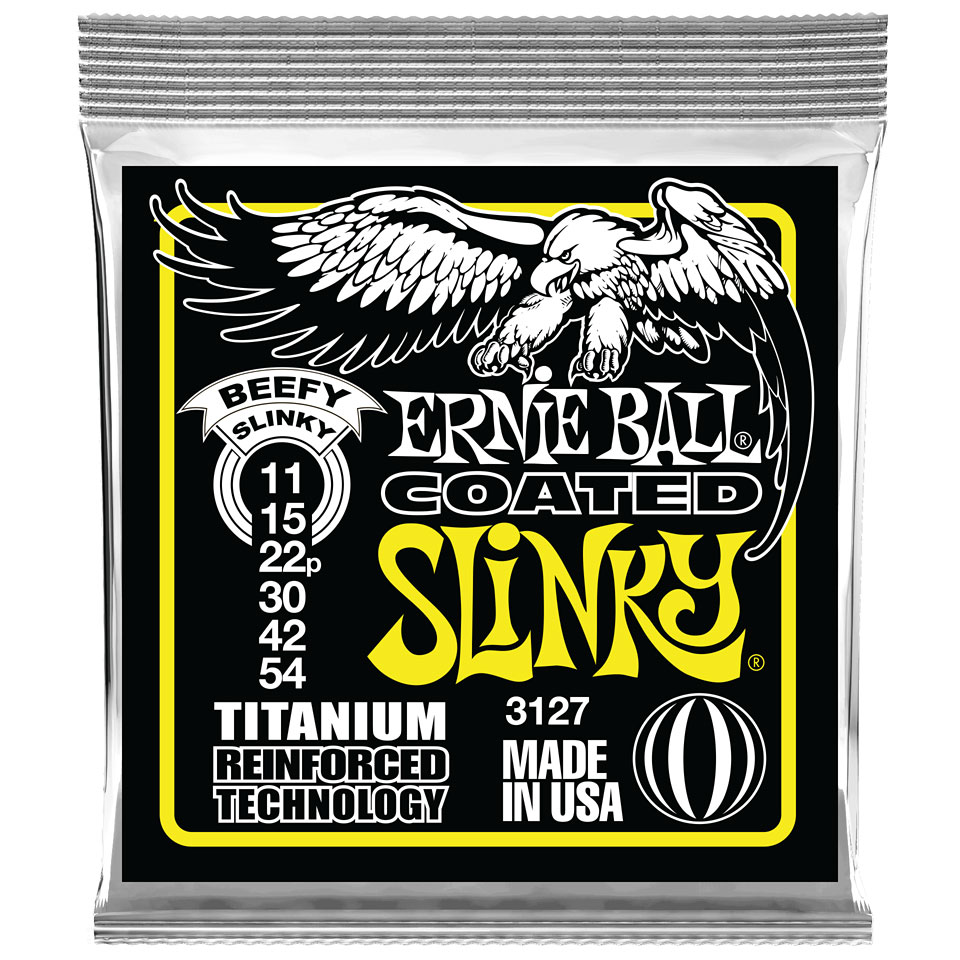 Ernie Ball Beefy Slinky Coated 3127 .011-054 Saiten E-Gitarre Ernie Ball Beefy Slinky Coated 3127 .011-054 Saiten E-Gitarre von Ernie Ball
