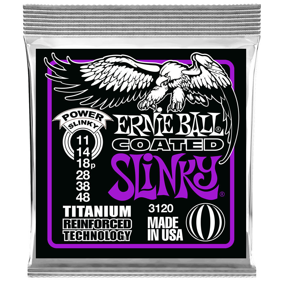 Ernie Ball Power Slinky Coated 3120 .011-048 Saiten E-Gitarre Ernie Ball Power Slinky Coated 3120 .011-048 Saiten E-Gitarre von Ernie Ball