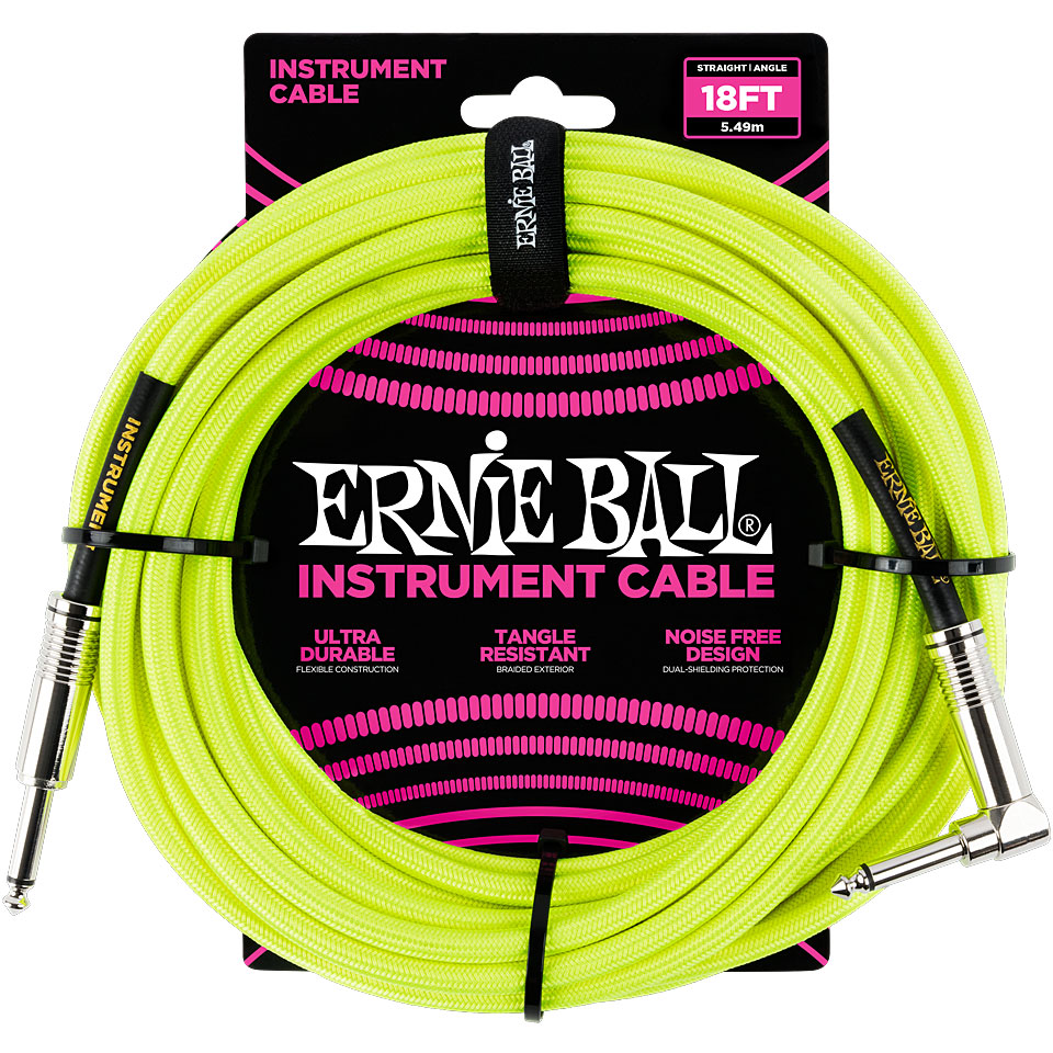 Ernie Ball EB6085 Neon Yellow 5,5 m Instrumentenkabel Ernie Ball EB6085 Neon Yellow 5,5 m Instrumentenkabel von Ernie Ball