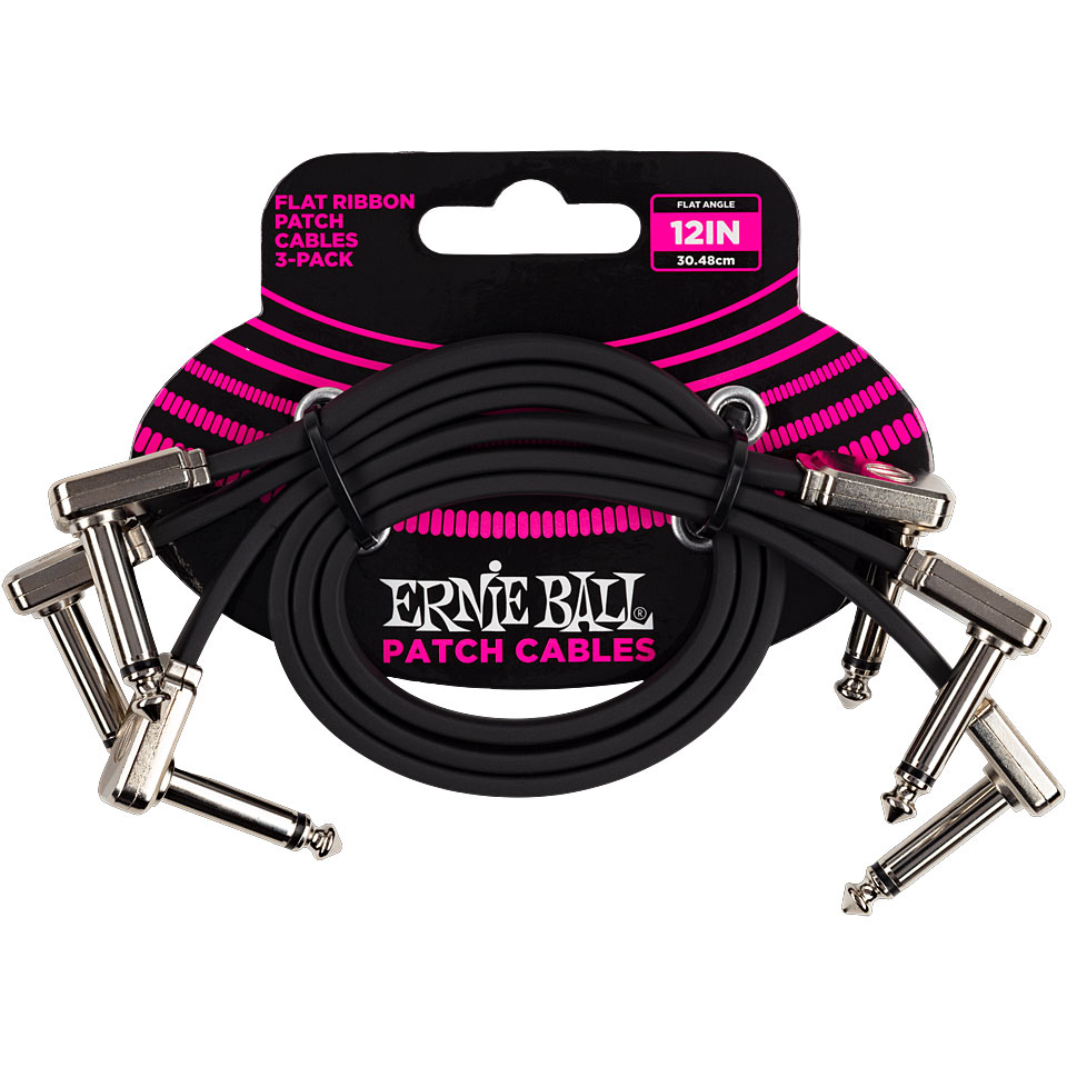 Ernie Ball EB6222 flach 30 cm 3er Pack Patchkabel Ernie Ball EB6222 flach 30 cm 3er Pack Patchkabel von Ernie Ball