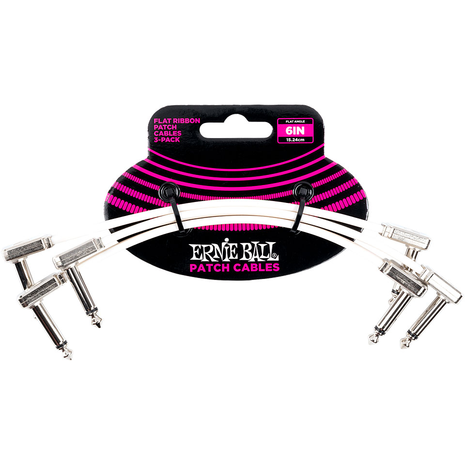 Ernie Ball EB6385 flach 15 cm 3er Pack Patchkabel Ernie Ball EB6385 flach 15 cm 3er Pack Patchkabel von Ernie Ball