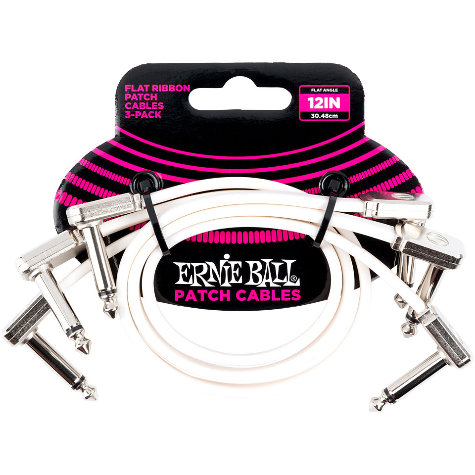Ernie Ball EB6386 flach 30 cm 3er Pack Patchkabel Ernie Ball EB6386 flach 30 cm 3er Pack Patchkabel von Ernie Ball