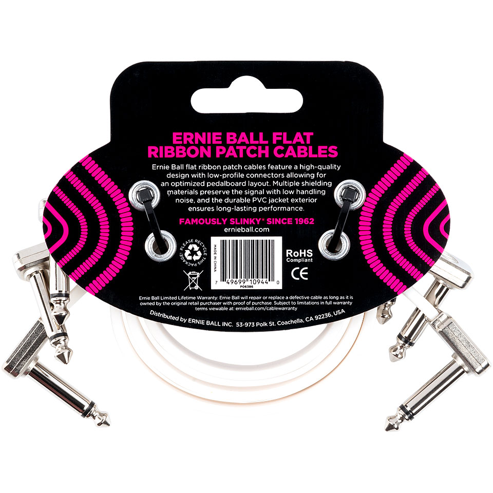 Ernie Ball EB6387 Multi Pack White Patchkabel Ernie Ball EB6387 Multi Pack White Patchkabel von Ernie Ball