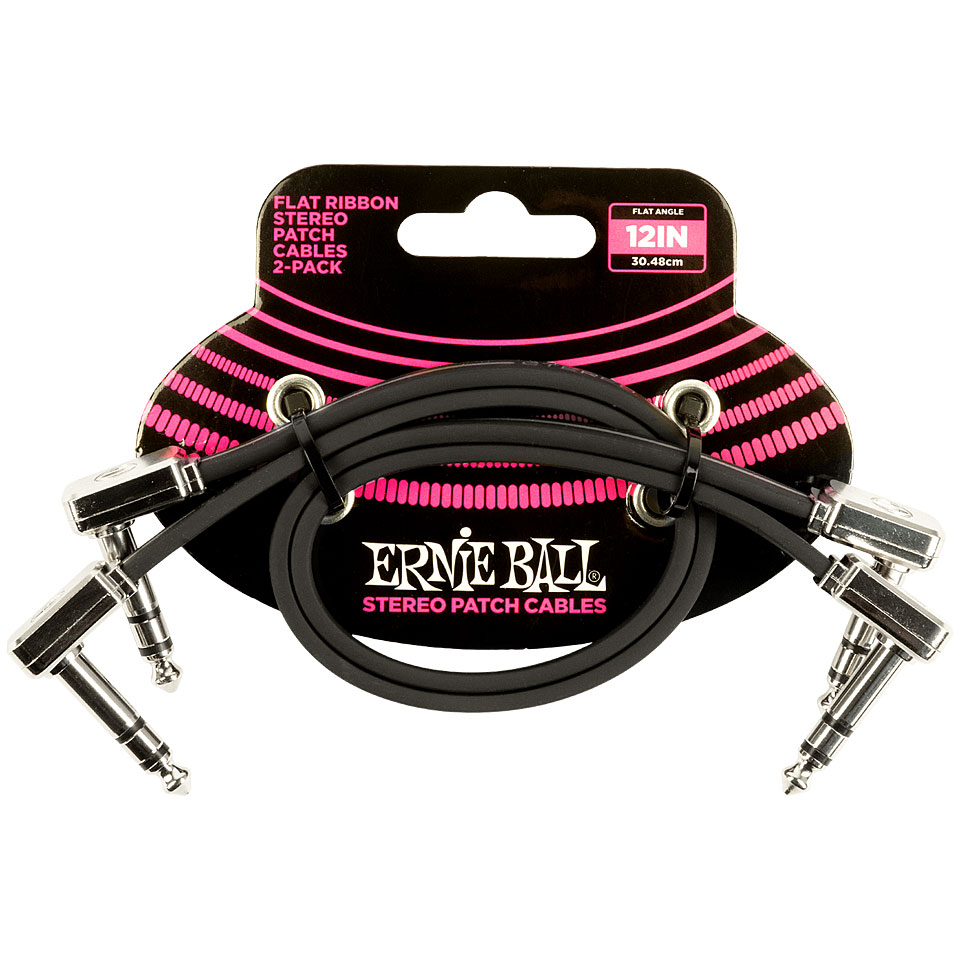 Ernie Ball EB6405 TRS flach 30 cm 2er Pack Patchkabel Ernie Ball EB6405 TRS flach 30 cm 2er Pack Patchkabel von Ernie Ball